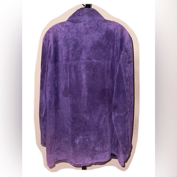 St John’s Bay Purple Suede Leather Jacket - Picture 2 of 5